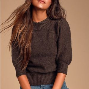 Free People Sugar Pie Mock Neck Sweater - size small